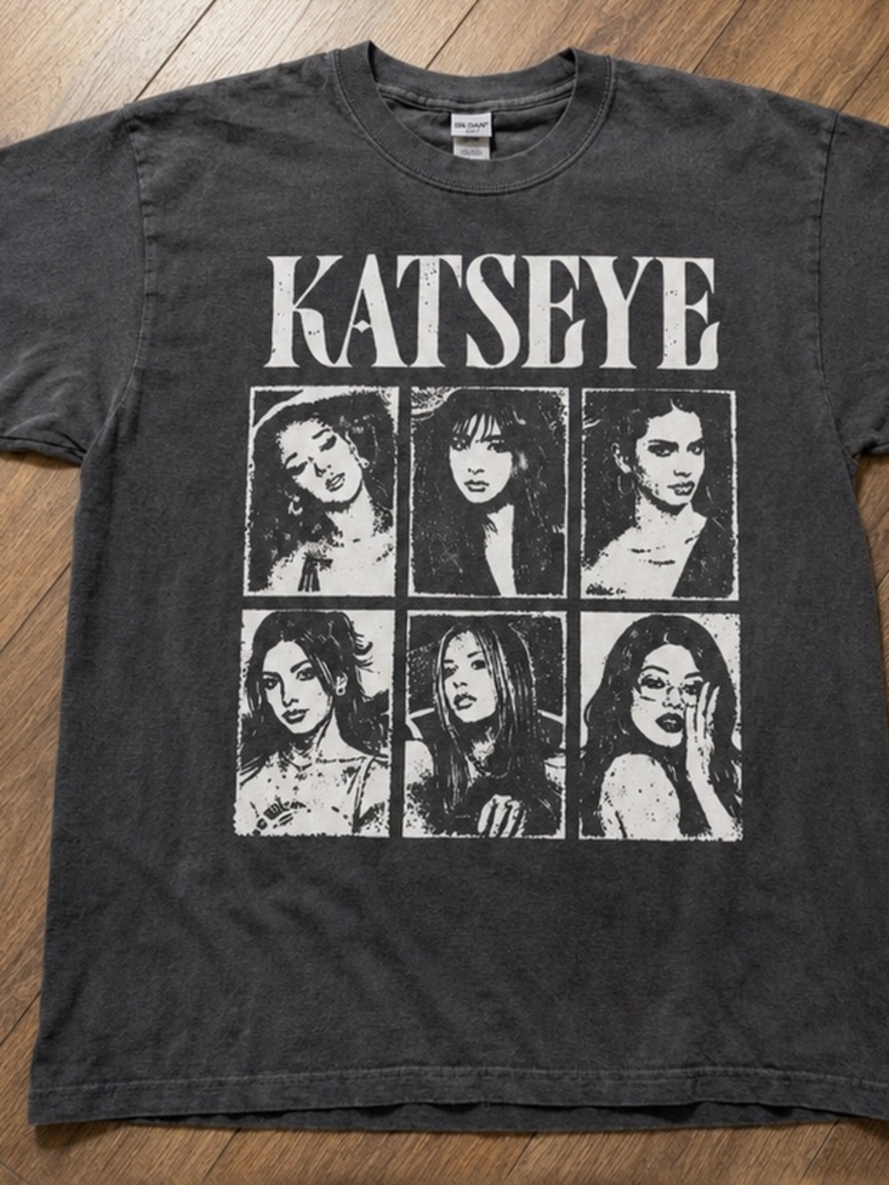 Black Graphic Tee with White KatsEye Graphic T-shirt